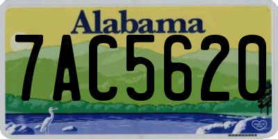 AL license plate 7AC5620