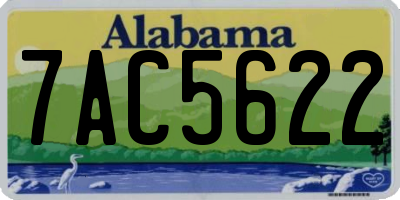 AL license plate 7AC5622