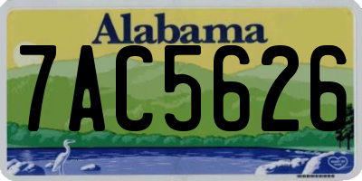 AL license plate 7AC5626