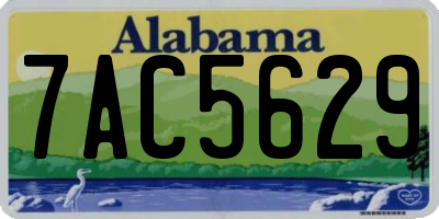 AL license plate 7AC5629