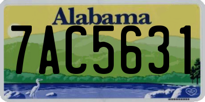 AL license plate 7AC5631