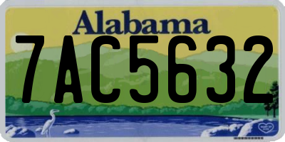 AL license plate 7AC5632