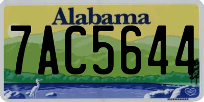 AL license plate 7AC5644