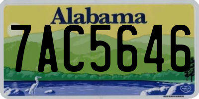 AL license plate 7AC5646