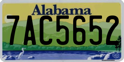 AL license plate 7AC5652