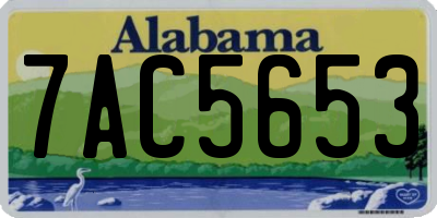 AL license plate 7AC5653