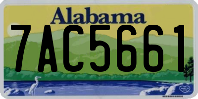 AL license plate 7AC5661