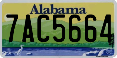 AL license plate 7AC5664