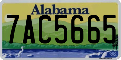 AL license plate 7AC5665