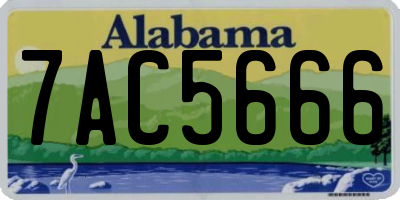 AL license plate 7AC5666
