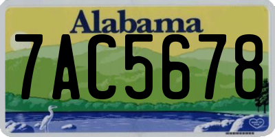 AL license plate 7AC5678