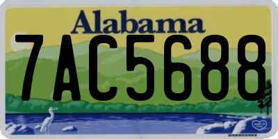 AL license plate 7AC5688