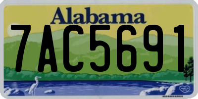 AL license plate 7AC5691