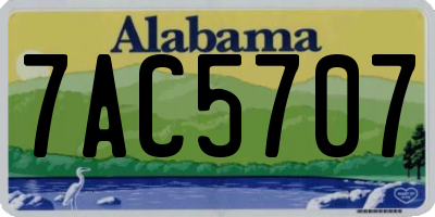 AL license plate 7AC5707