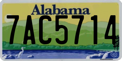 AL license plate 7AC5714