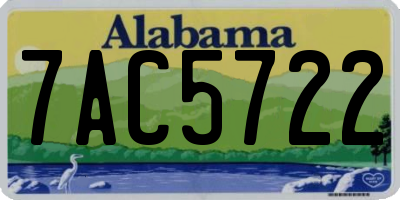 AL license plate 7AC5722