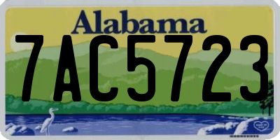 AL license plate 7AC5723