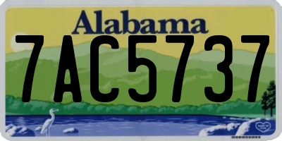 AL license plate 7AC5737