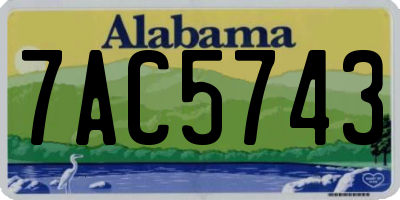 AL license plate 7AC5743