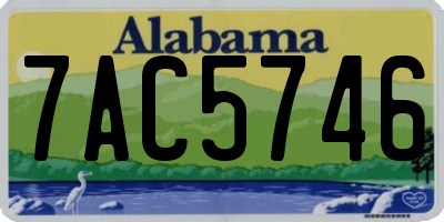 AL license plate 7AC5746