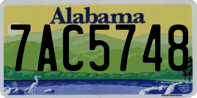 AL license plate 7AC5748