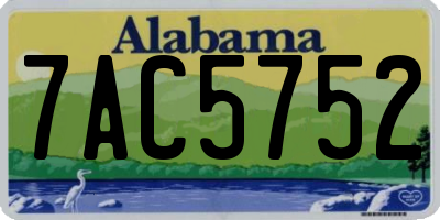AL license plate 7AC5752