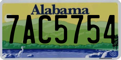 AL license plate 7AC5754
