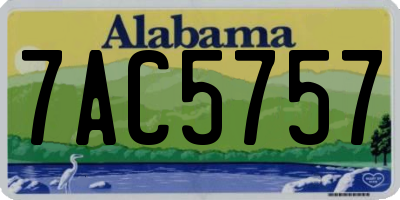 AL license plate 7AC5757