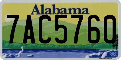 AL license plate 7AC5760