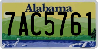 AL license plate 7AC5761