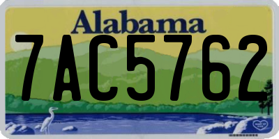 AL license plate 7AC5762