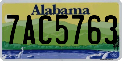 AL license plate 7AC5763