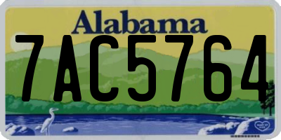 AL license plate 7AC5764