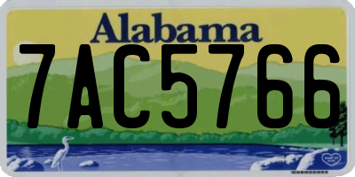 AL license plate 7AC5766
