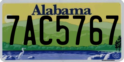 AL license plate 7AC5767
