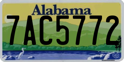 AL license plate 7AC5772
