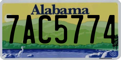 AL license plate 7AC5774