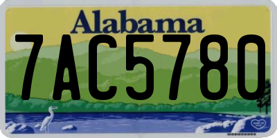 AL license plate 7AC5780