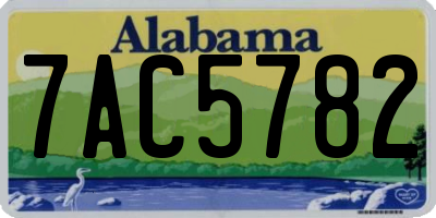 AL license plate 7AC5782