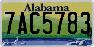 AL license plate 7AC5783