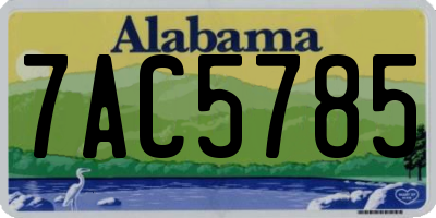 AL license plate 7AC5785
