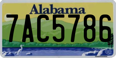 AL license plate 7AC5786