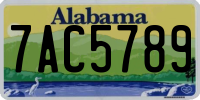 AL license plate 7AC5789