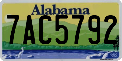 AL license plate 7AC5792