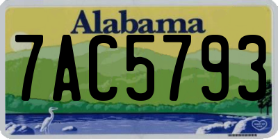AL license plate 7AC5793