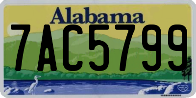 AL license plate 7AC5799