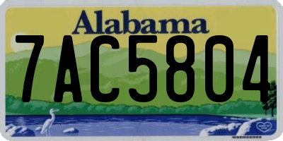 AL license plate 7AC5804