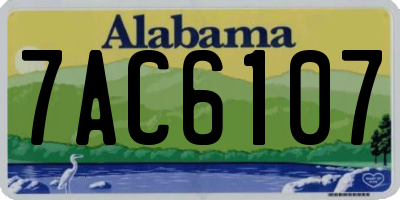 AL license plate 7AC6107