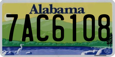 AL license plate 7AC6108