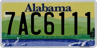 AL license plate 7AC6111